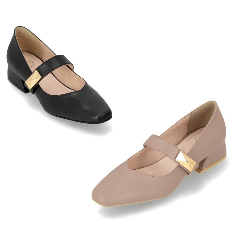 インテンス 女性 スタッド メリージェーン フラットシューズ 3cm LCWD90I613