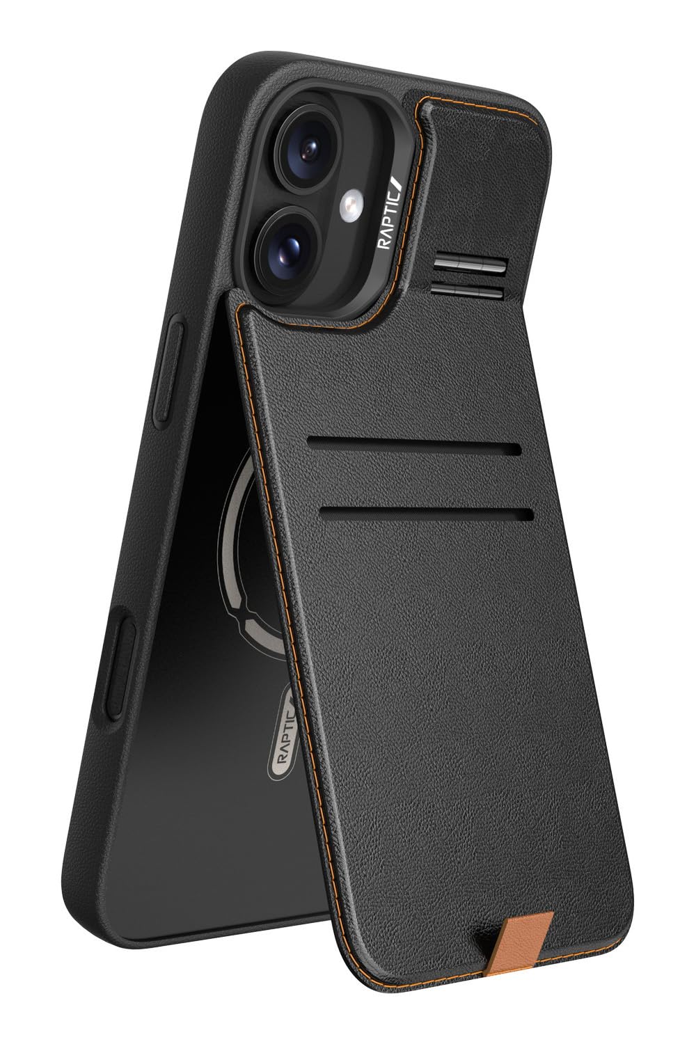 【RAPTIC】 iPhone 16 対応 ケース MagSafe対応 カード 収納 レザー スマホケース スタンド 付き マグセーフ スマホカバー [ iPhone16 アイフォン 16 対応 ]
