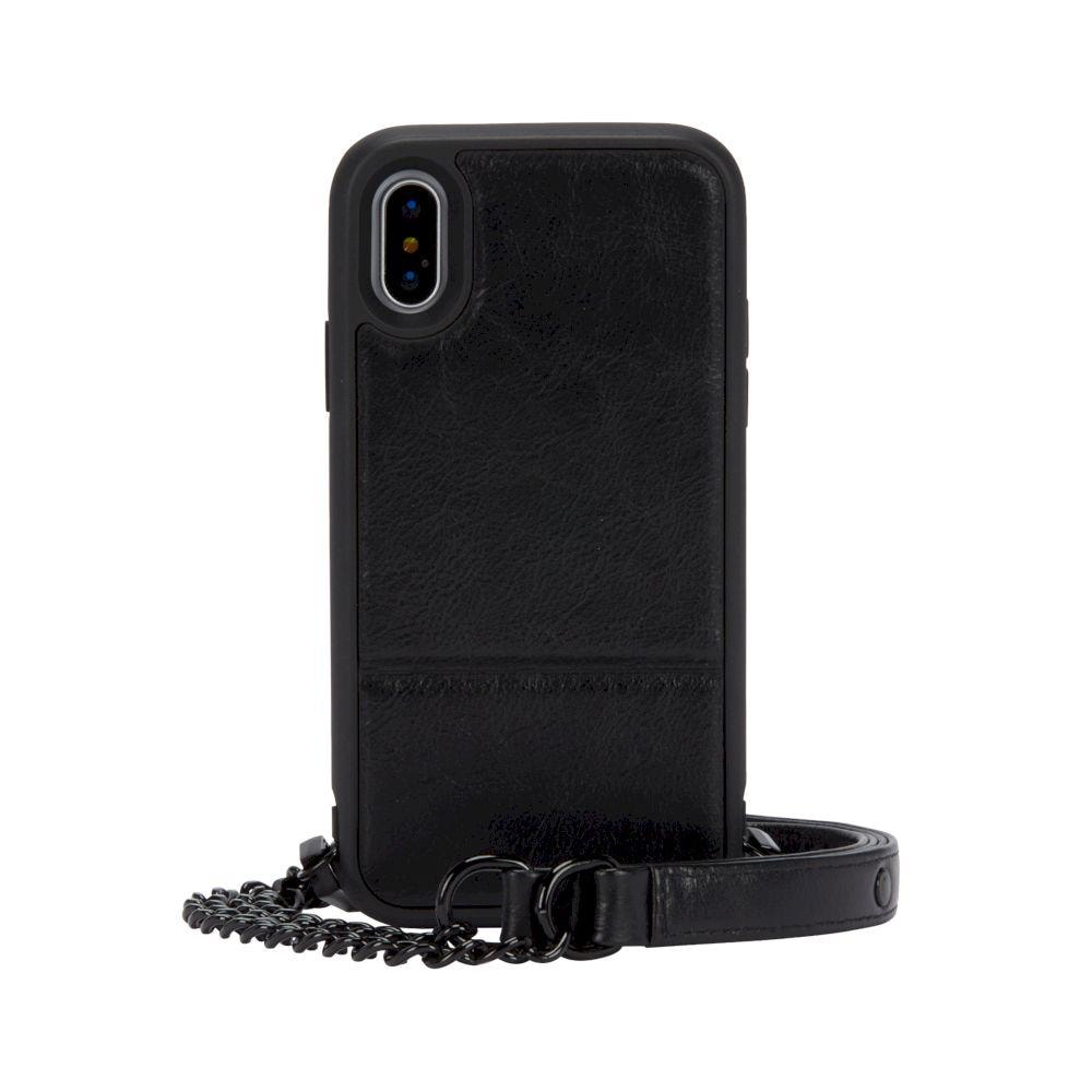 Rebecca Minkoff - Off the Chain Crossbody Case for iPhone XS/X - Metallic Black