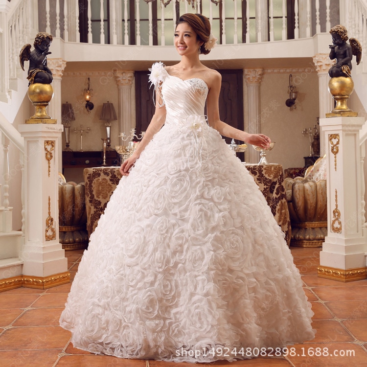 ウェディングドレス/フリルドレス/超美ライン写真撮影ドレス/結婚式披露宴フォマールドレス/カラードレス赤/演出司会キャスター-28