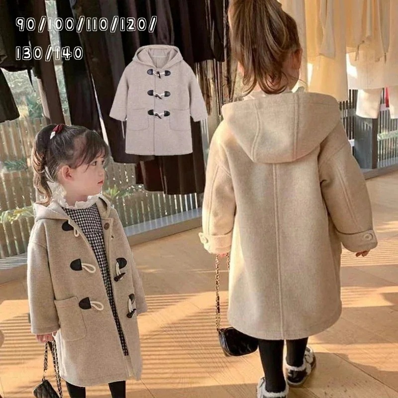 【即納】【Ｑ10最低価】 子供服 ダッフルコート アウター 女の子 コート ジャケット 秋冬着 厚手 ダッフルコート 保温 キッズ 防寒対策 フード付き コート 暖かい ベビー服 キッズ 通園 通学