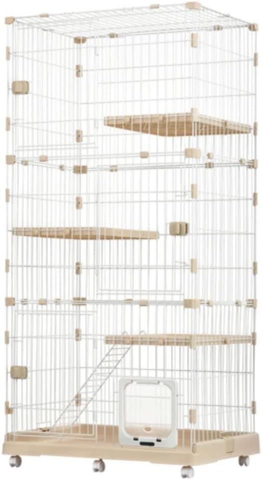 猫ケージ キャットケージ 3段 おしゃれ キャットハウス キャスター付き 自由組み合わせ ネコハウス 留守番 梯子付き 保護 脱走防止 組み立て簡単 多頭飼い 多頭 ペットケージ