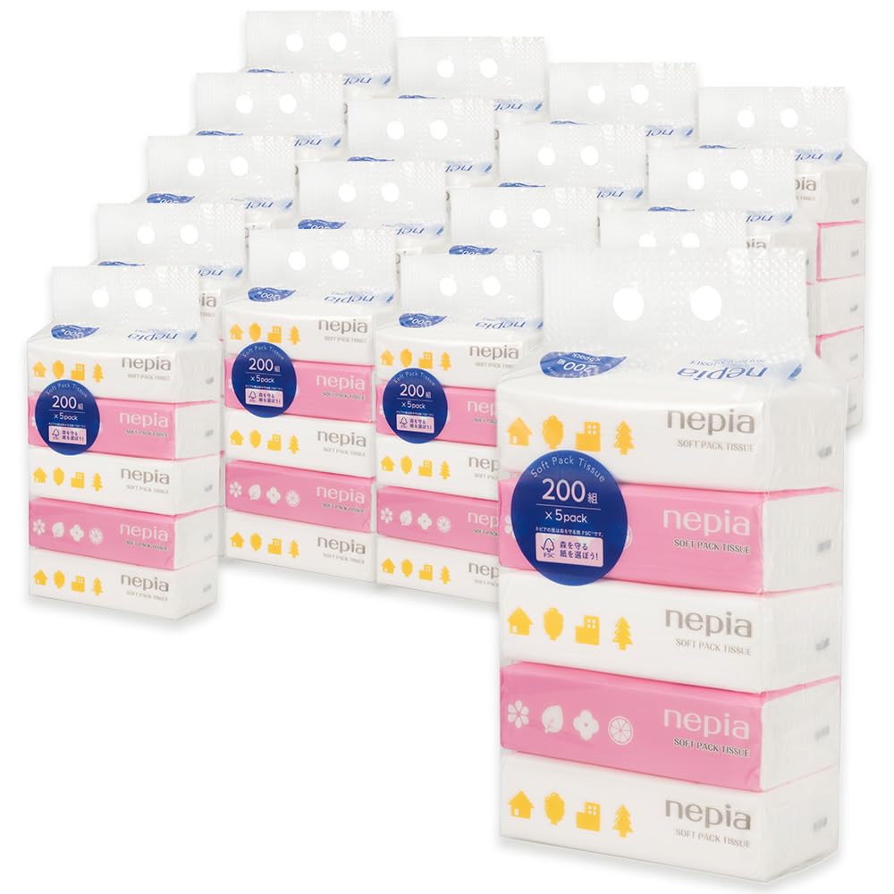 ネピア nepia 【18個セット】 ティッシュ ソフトパック 400枚(200組)×90パック 得用 大容量 まとめ買い 業務用