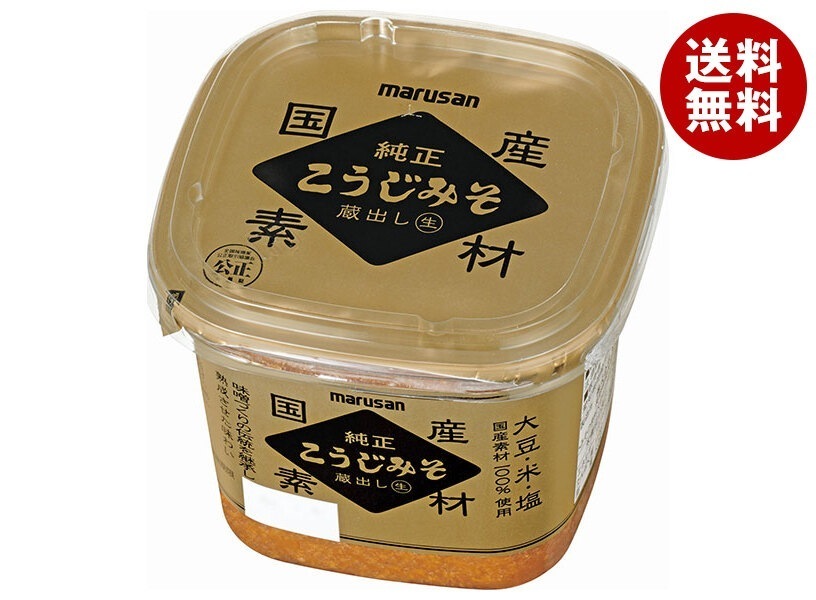 マルサンアイ 国産 純正 こうじみそ 蔵出し 生 大豆・米・塩 国産素材100%使用 500g×6個入×(2ケース)