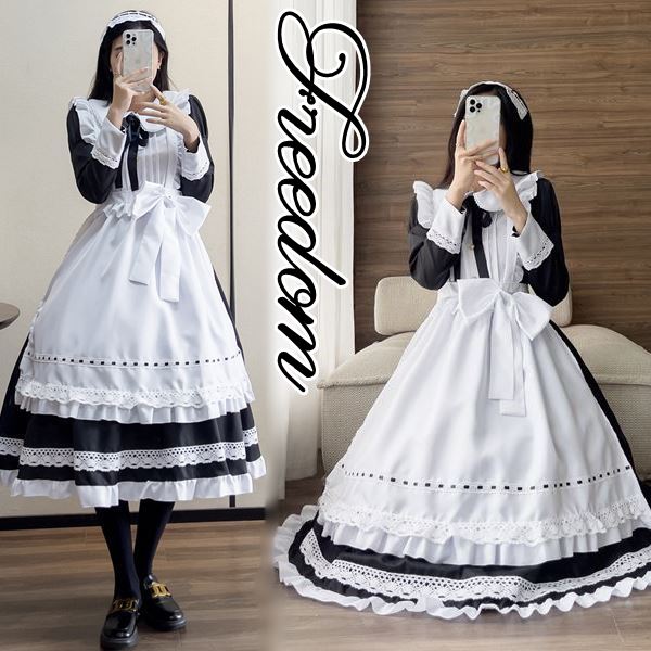 メイド エプロン メイド服 メイドカフェ アキバ コスプレ コスチューム ゴスロリ ロリータ アイドル 萌え ステージ 衣装 制服 地下アイドル イベント ハロウィーン インスタ 撮影 フリルエプロ