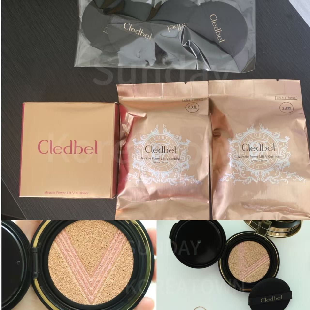 [本品1個+おかわり2個+パフ4個]クレドベル ミラクルパワーリフトVクッション 21/23 5,060円