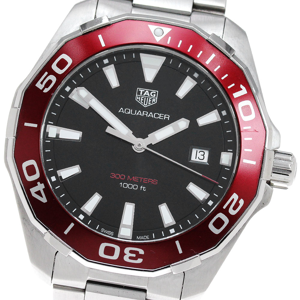 タグホイヤー TAG HEUER WAY101B アクアレーサー デイト クォーツ メンズ 美品 _861389【中古】