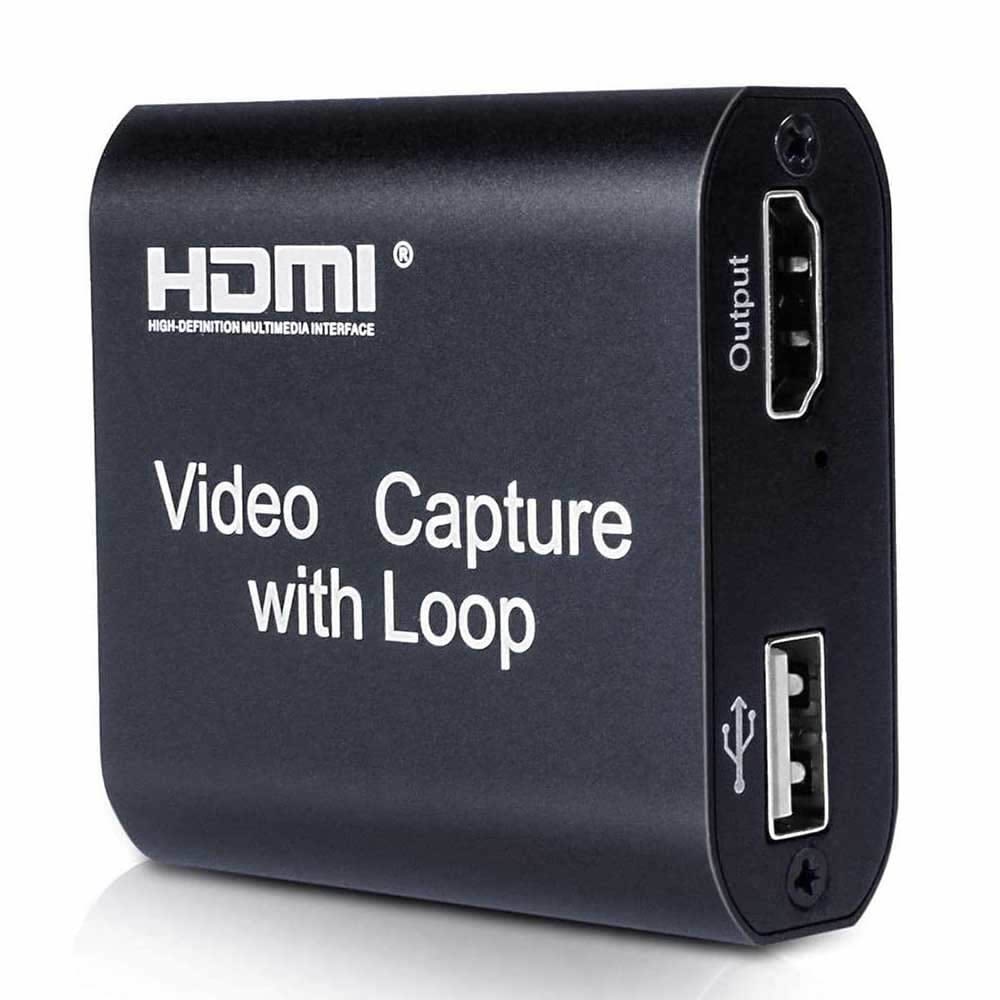 HDMIキャプチャーボード ゲームキャプチャー ビデオキャプチャーwith Loop ループアウト付き パススルー機能搭載 軽量小型 USB3.0 HD1080P 60FPS PC/PS4/Xbox/