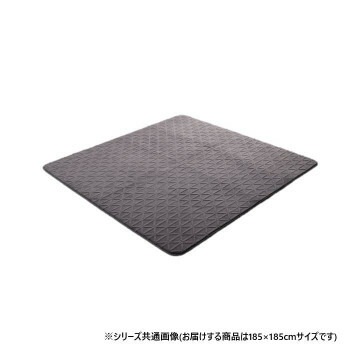 ジャガード織 ラグ カーペット グレー 約185x185cm 1281100131203