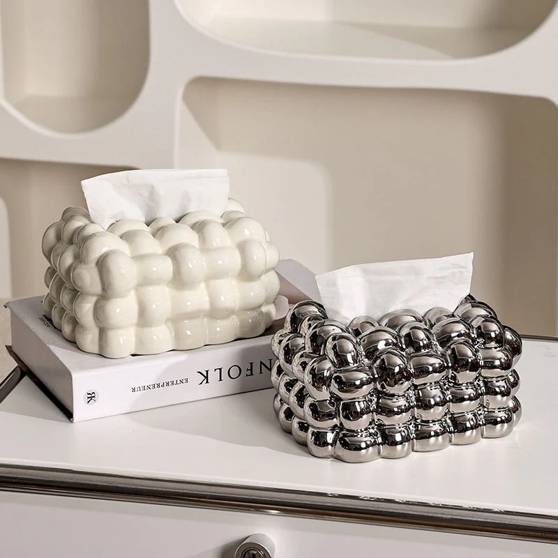 メガ割 北セラミックティッシュボックスリビング用抽出式ペーパーボックス軽贅沢アイデアマシュマロ洗顔タオル収納ボックス福袋