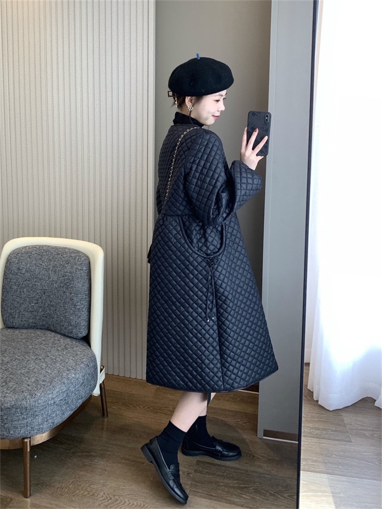 激安セール レトロ 菱格 ゆったりする コットンスカート ミディアム 保温 コットン コート スリム 暖かい 厚手 4,696円