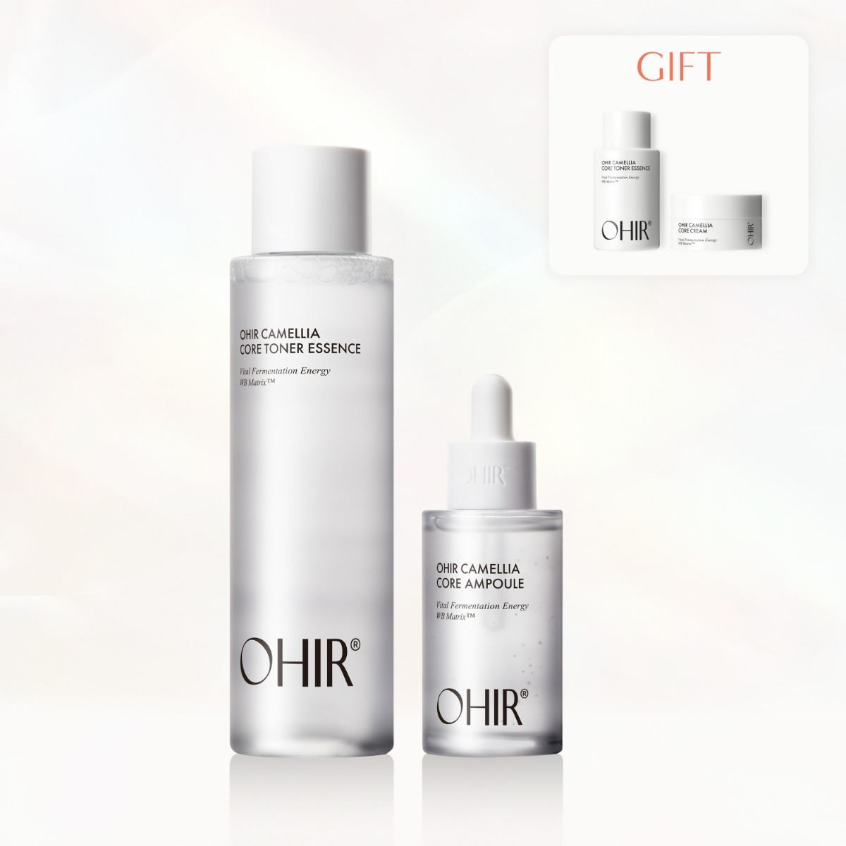 OHIR ツバキ グルタチオン トナー 200ml ＋ アンプル 50ml セット 保湿 透明感 ツヤ肌 スキンケア ソンガン俳優おすすめ