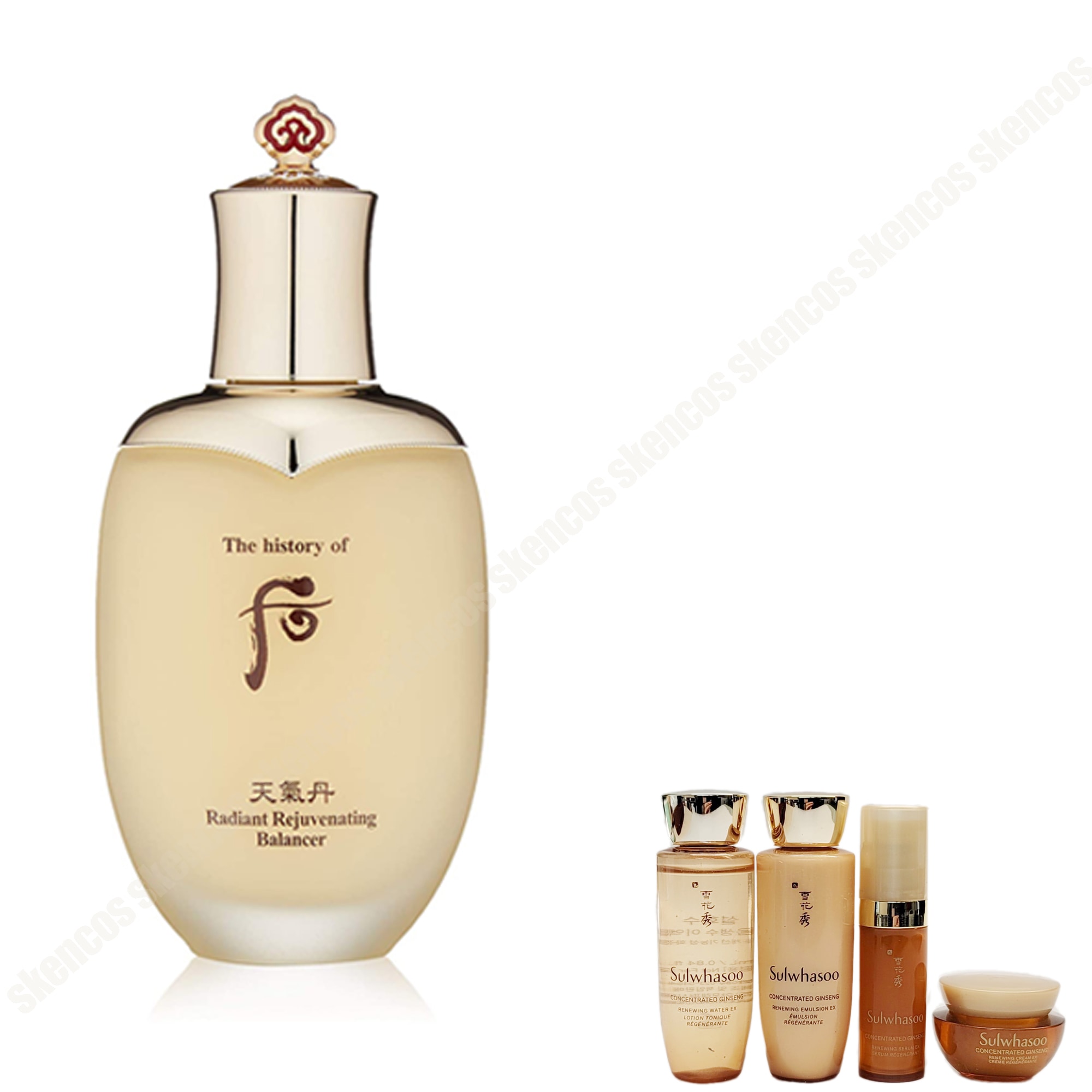 ザヒストリーオブフーフー天氣丹 華炫 バランサー150ml /スキン+Sulwhasoo 滋陰生(ジャウムセン)4種サンプルキット