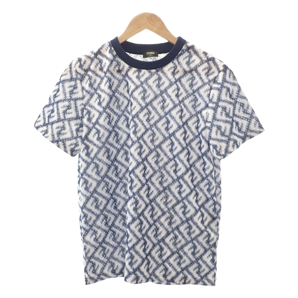 【Aランク】 テクニカルメッシュ Tシャツ 半袖 トップス FAF682AN66F1KRN ポリエステル ブルー マルチカラー Sサイズ メンズ