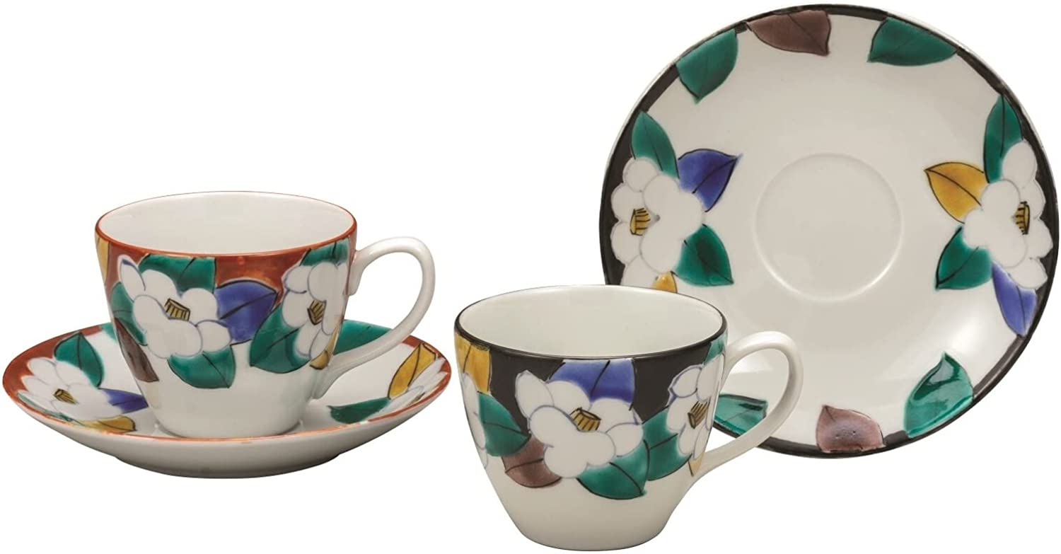 九谷焼 九谷のカップ＆ソーサー　ペアコーヒー 椿尽くし 7,761円