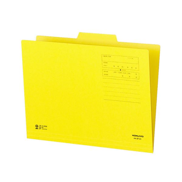 （まとめ）コクヨ 1/3カットフォルダー（カラー）A4 第2見出し 黄 A4-3F-2Y 1セット（10冊）(×10セット)