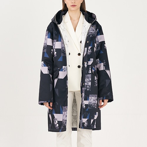 FREAKS BY KIMTAEHOON_WINTER BLUES UNISEX HOODY PADDING COAT_JET BLACK