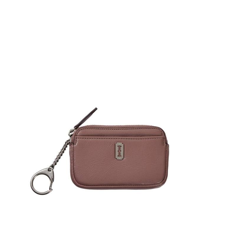 Perfec コンパクトキーホルダーカード財布 (Perfec Compact Key Holder Card Wallet) ラテピンク