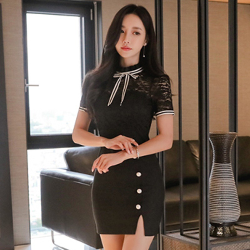 人気新品入荷 ミニワンピ 半袖 タイトワンピース ハイネック お呼ばれ ａ359 シースルー スリット 花柄レース リボン その他 ワンピース ドレス Www Pulse Orange Cm