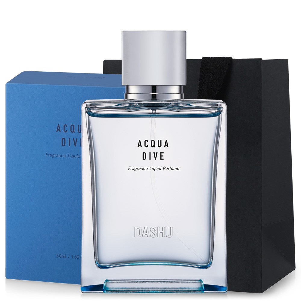 ダシュアクアダイブパフューム香水ギフトセットアクアウッディ香50ml+ショッピングバッグ1セットパフューム