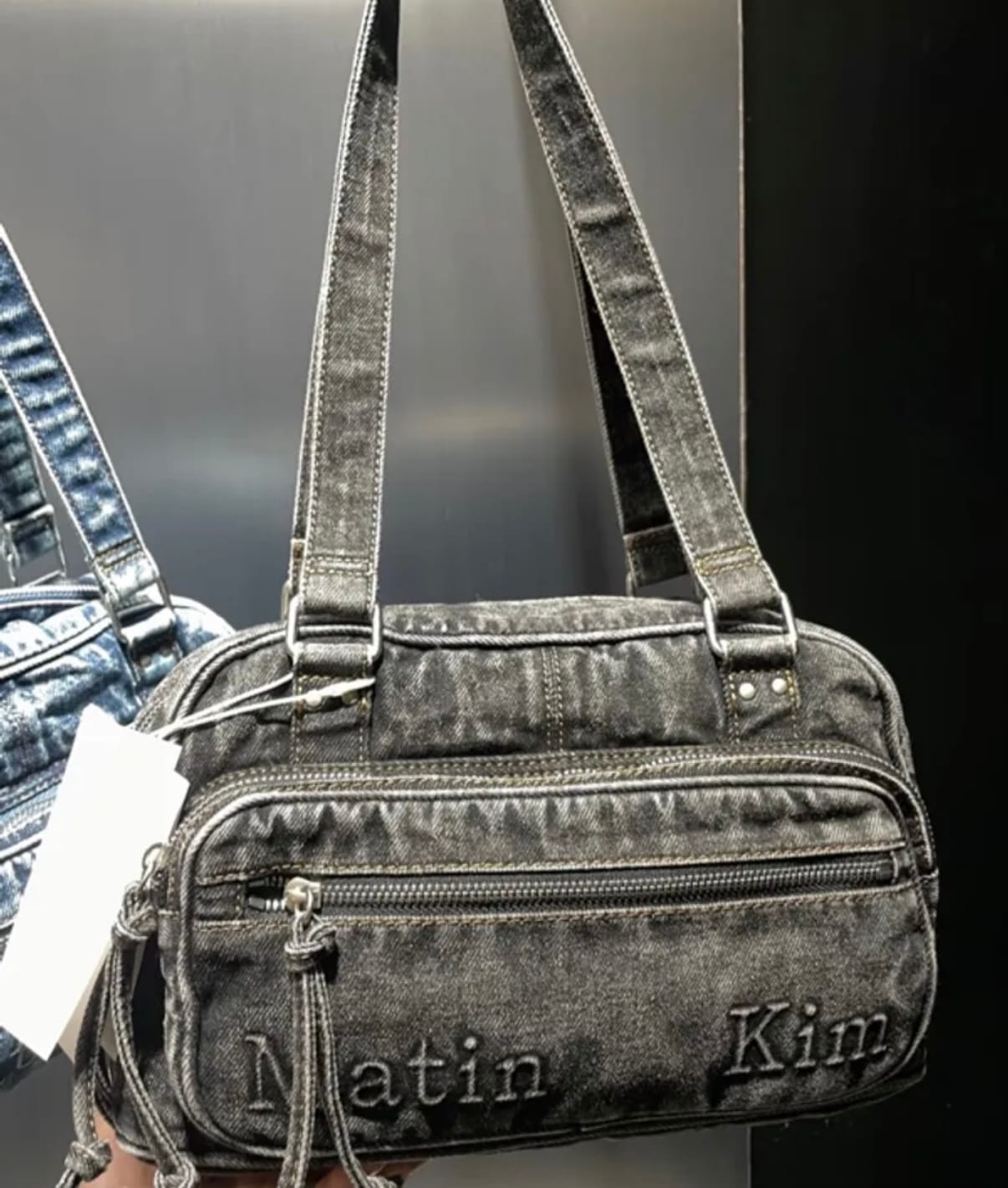 MATIN DUST DENIM ONE POCKET SHOULDE R BAG