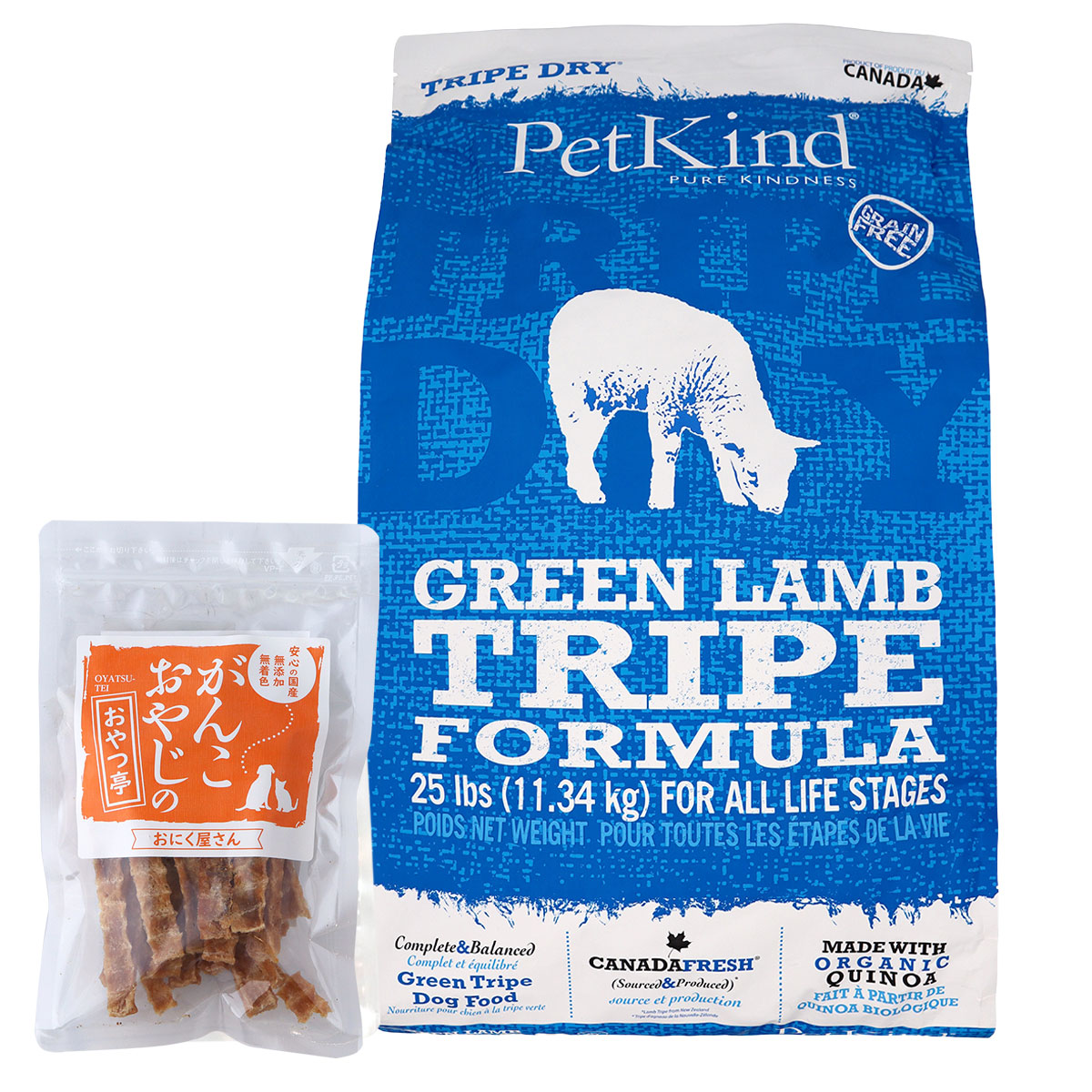 トライプドライ ドッグフード グリーンラムトライプ 11.34kg【国産たじま鶏ジャーキー40g付き】