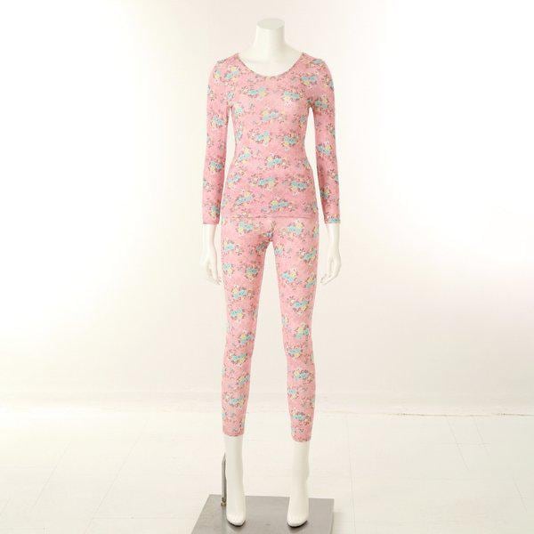 女性モーダル花柄室内着SET (WLG2558C,L PK)_s