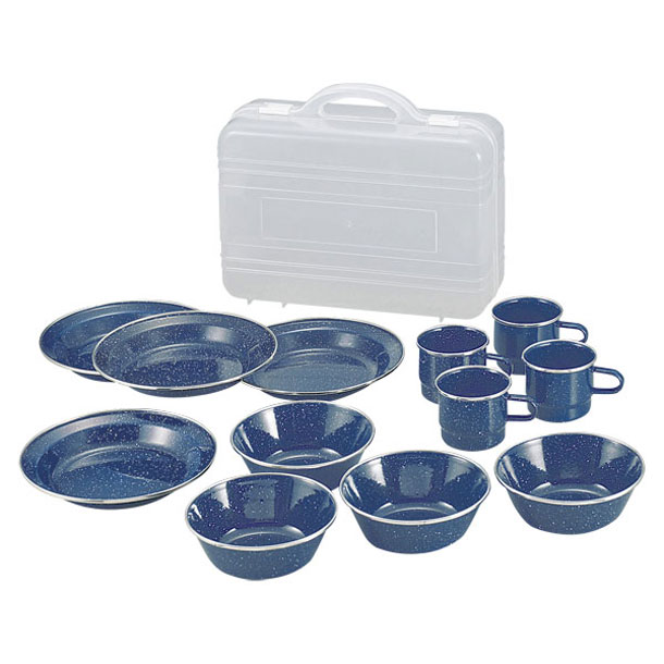 ウエストホーロー食器セット(キャリングケース付) M-1078 アウトドアショッキルイ (M1078) 9,653円