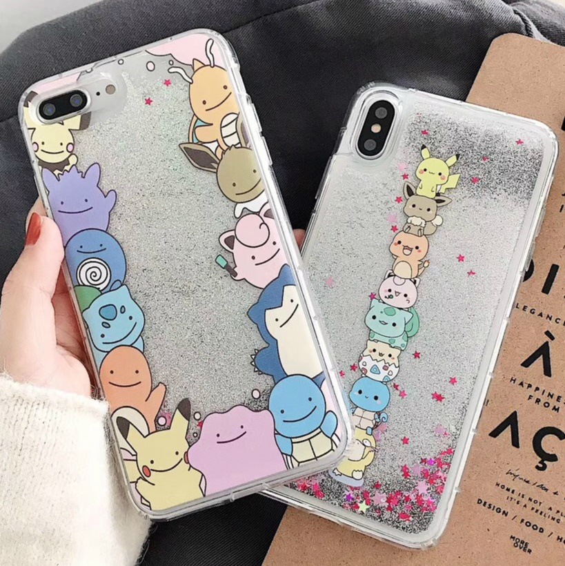 Pokemon韓国ポケモンカップルかわいい流砂携帯ケースiphone11ケースiphone Xs M 最高の品質の