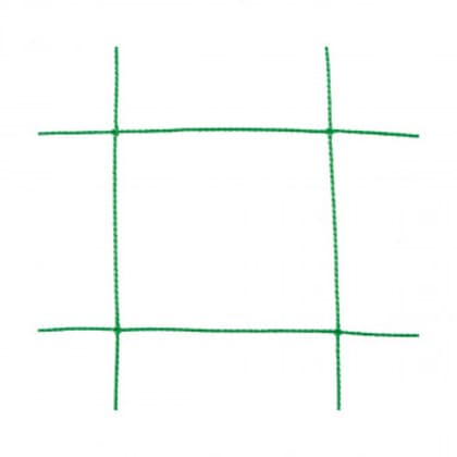 鵜沢ネット ミニサッカーゴールネットL型 グリーン 440dt/44本・12cm目 88283