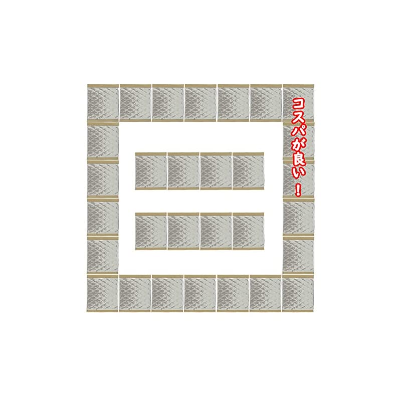 【コスパが良い】dulamax 制振シート 100mm100mm2mm 30枚入り ロードノイズの低減 自動車用断熱フォーム デッドニングシート (シルバー)カーナビ