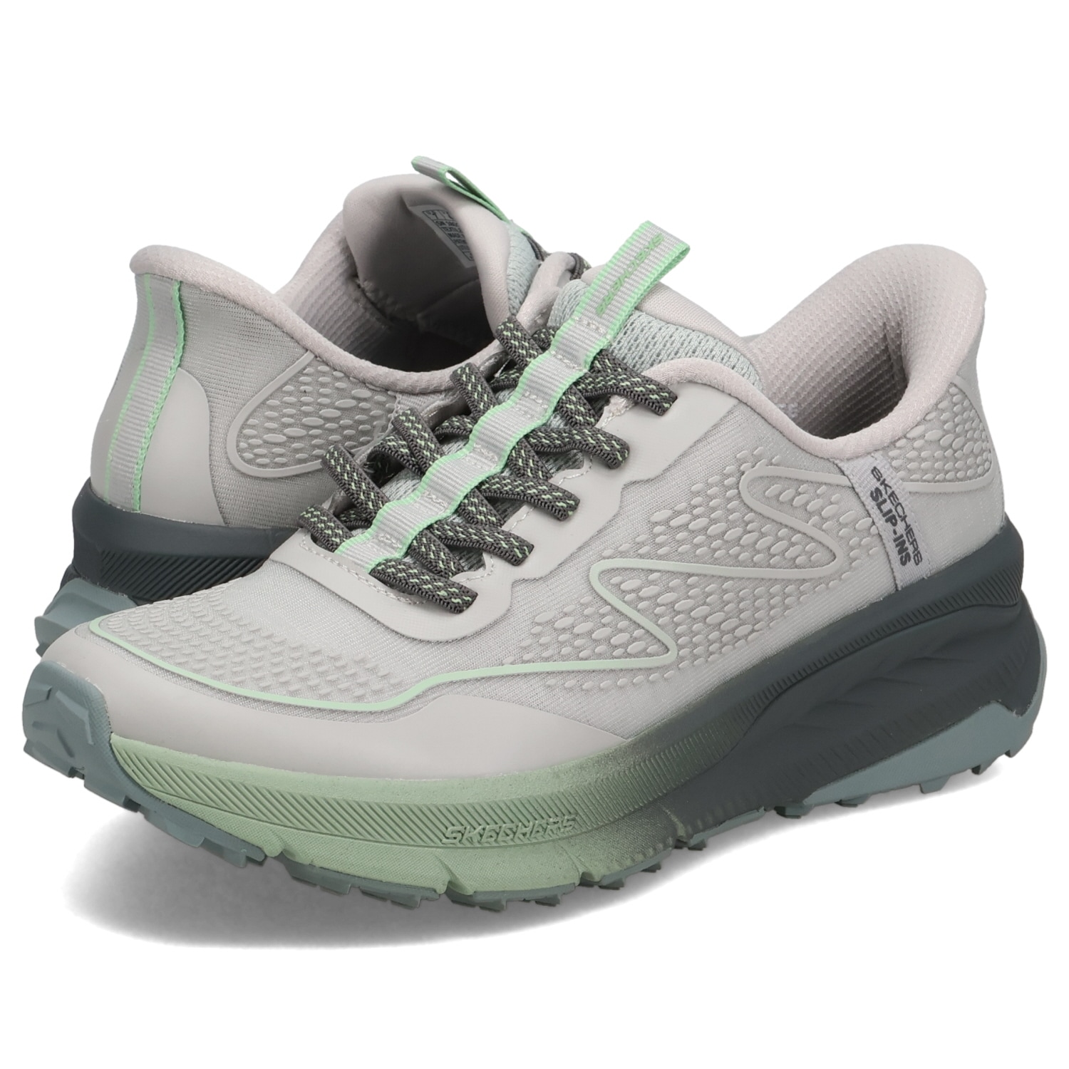 スリップインズ スイッチ バック ミスト ハンズフリー スニーカー レディース グレー 180157