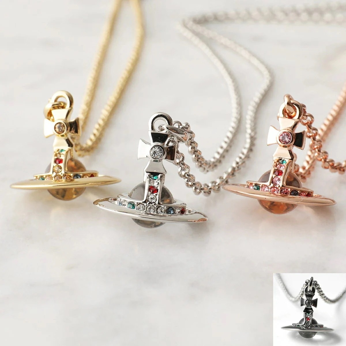 VivienneWestwood ヴィヴィアンウエストウッド ネックレス NEW PETITE ORB PENDANT 63020098 レディース 立体オーブ カラー4色