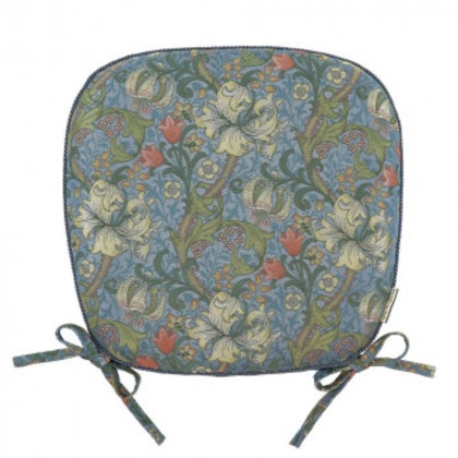 ゴールデンリリーマイナー ダイニングシートクッション 45×43Vcm LN1742 B ブルー