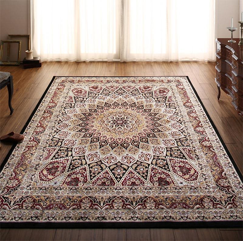 ベルギー製 モケット織 クラシックデザインラグ [Arrivo]アリーヴォ 200x250cm マルチカラー