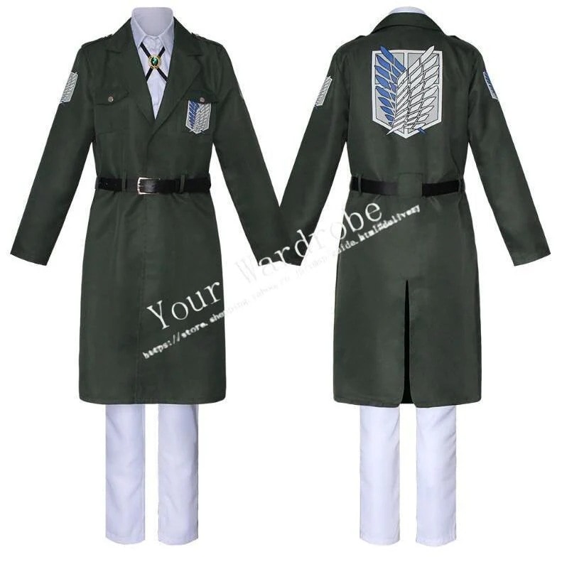 【進撃巨人 コスプレ 衣装】エレン ミカサ アルミン リヴァイ 調査兵団 ジャケット ハロウィン コスチューム オーダーメイド