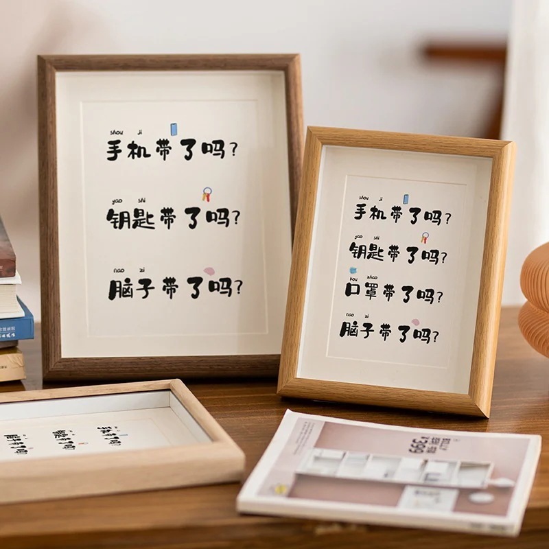 カスタマイズされた創造的な木製の立体中空ベッドサイドの装飾品コピーフォトフレーム携帯電話810インチ工場卸売