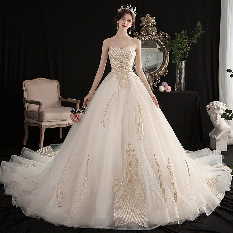 結婚式ワンピース 花嫁ロングドレス ドレス パーティードレス大人気 卒業式 演奏会 ロングドレス 高級感 気質 ウェディングドレス ドレス 成人式 新商品