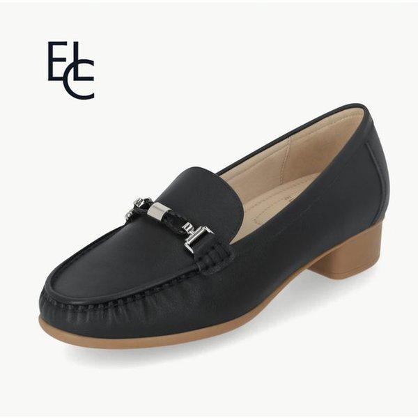 女性牛革機能性クッション足の甲飾りローファー3cm LCWC10U51-19_SC