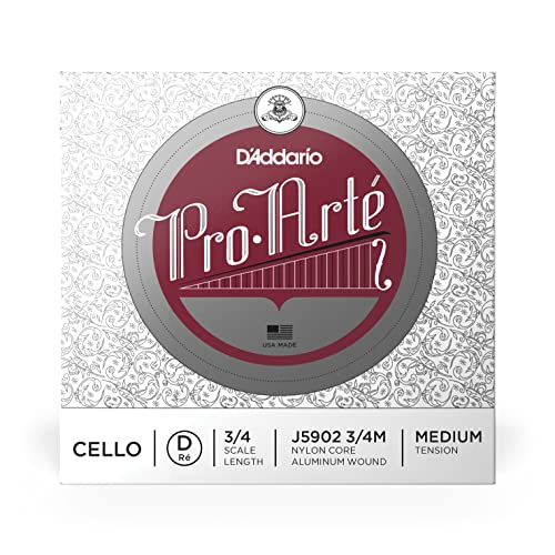 DAddario チェロ用 バラ弦 Pro Arte D-String J5902 3/4M Medium Tension