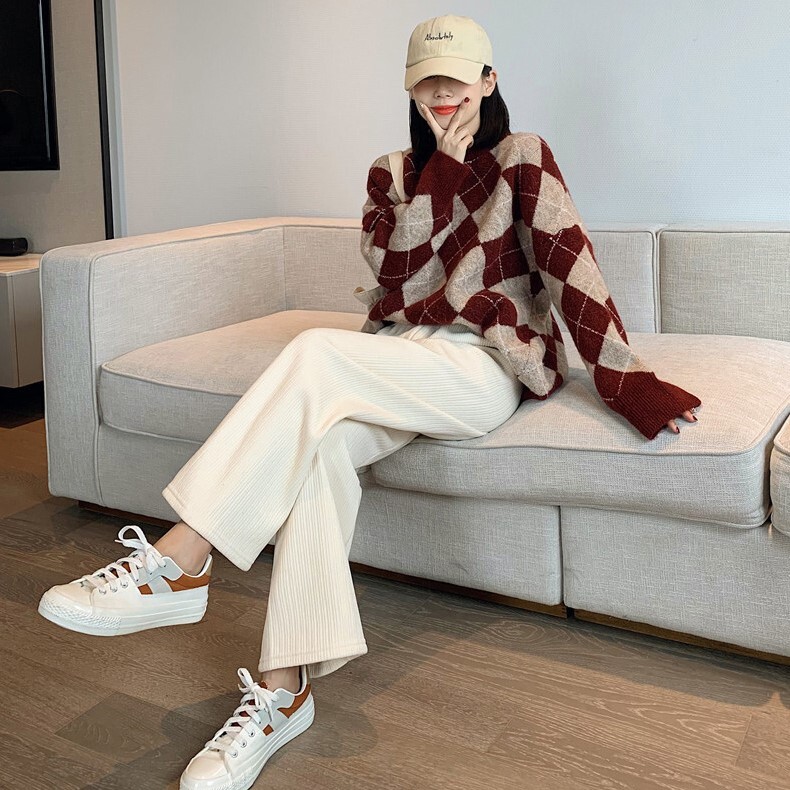 ボトムス ワイドパンツ ズボン ワイドレッグ ドレープ フリース ルーズ ハイウエスト カジュアル ストレートパンツ オフホワイト ベージュ ブラック 黒 厚地 厚手 ポケット ポリエステル S M 4,575円