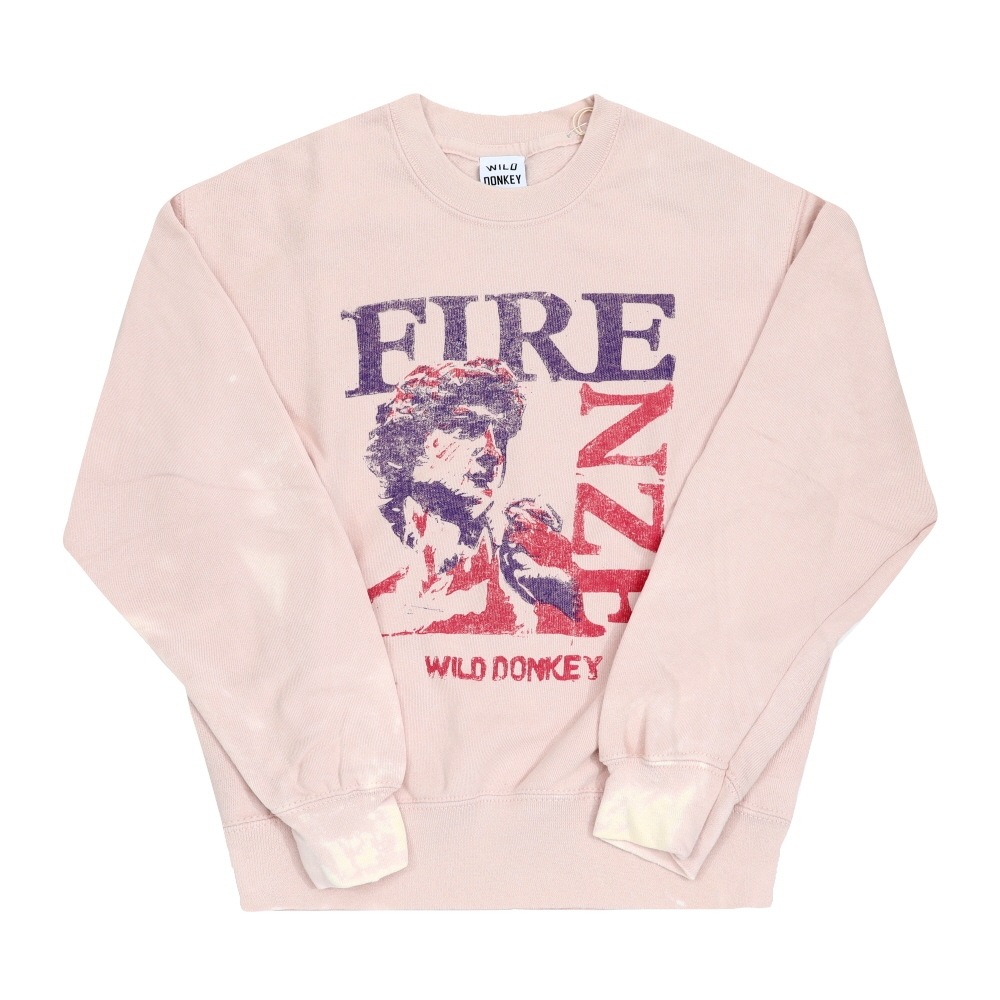 ワイルドドンキー ユニセックス トレーナー FG-FIRENZE BLEACHED PINK