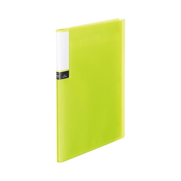 （まとめ）TANOSEE クリアブック（透明表紙） A4タテ 12ポケット グリーン 60冊[x3]