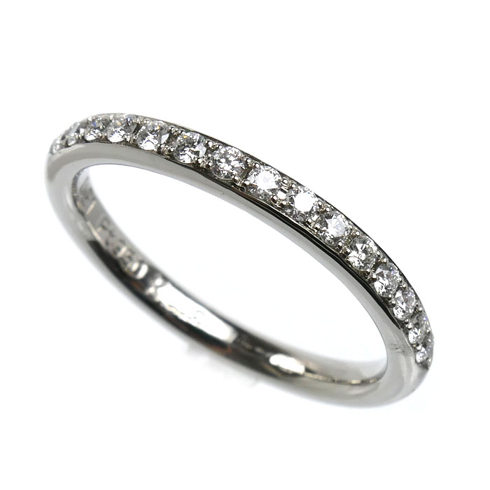 K.UNO ケイウノ Pt950プラチナ ハーフエタニティ リング・指輪 ダイヤモンド0.21ct 12号 3.9g レディース 中古