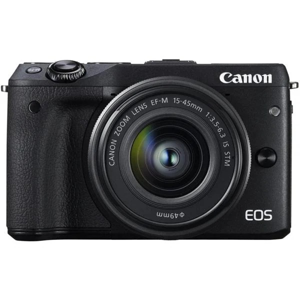【中古】キヤノン Canon EOS M3 レンズキット ブラック EF-M15-45mm F3.5-6.3 IS STM 付属 EOSM3BK-1545ISSTMLK