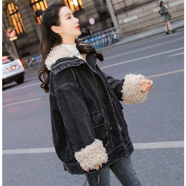 デニムボアジャケット レディース デニムジャケット gジャン 内ボア Gジャン レディース : ZOZOTOWN