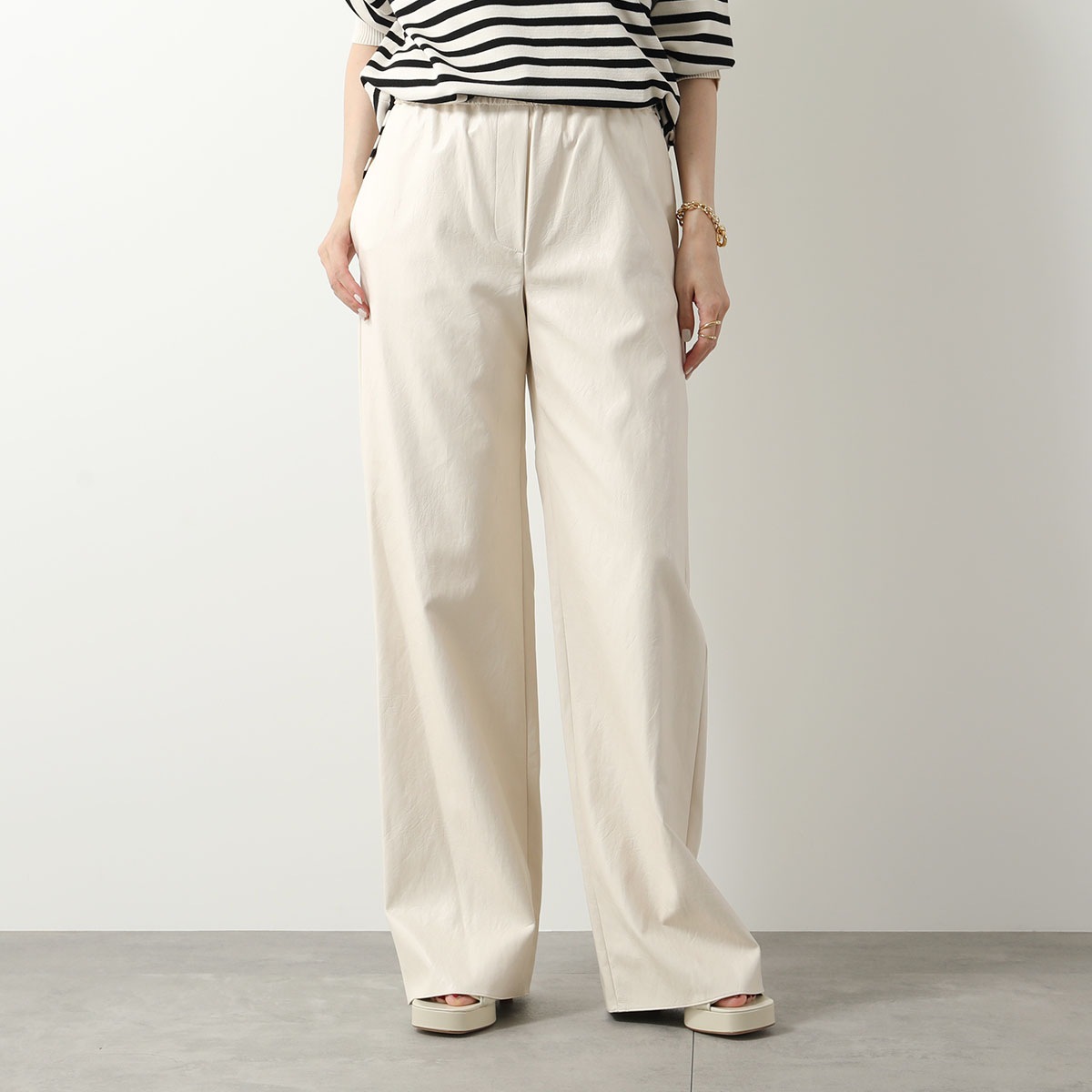 WEEKEND MAX MARA ウィークエンド マックスマーラ エコレザーパンツ BREZZA ブレッツア レディース ワイドパンツ フェイクレザー 001