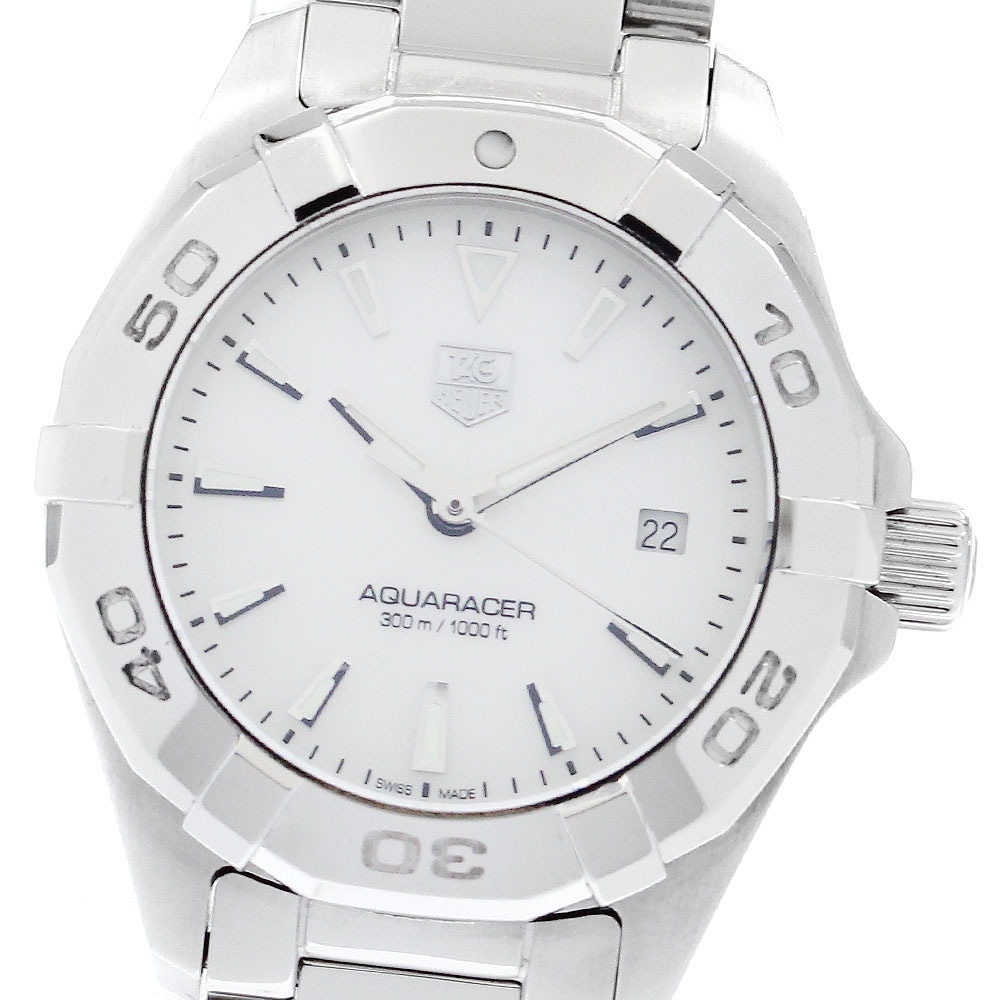 タグホイヤー TAG HEUER WAY1412 アクアレーサー デイト クォーツ レディース 保証書付き_887412【中古】