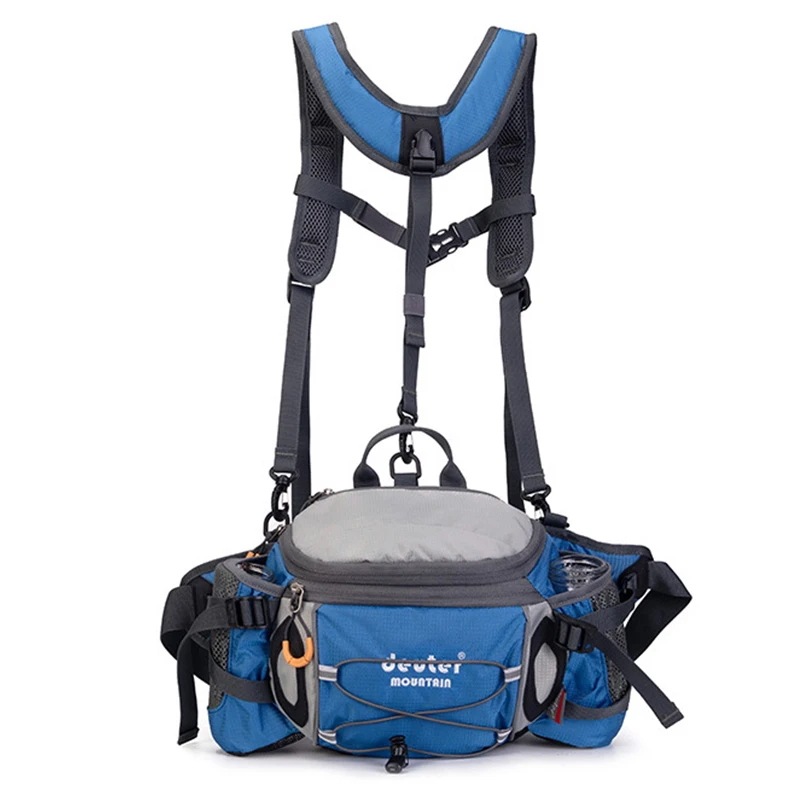 メンズハイキングバッグ,防水,サイクリング,登山,ランニング,釣り,スポーツ用 Lake Blue