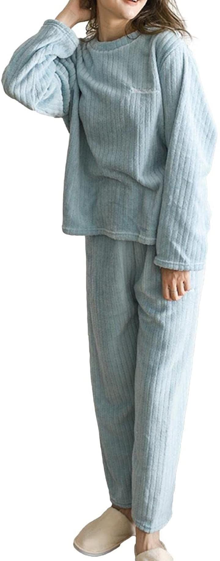 上下 セット もこもこ ルームウェア レディース パジャマ おしゃれ 暖かい 部屋着(ブルー, Free Size) 4,869円
